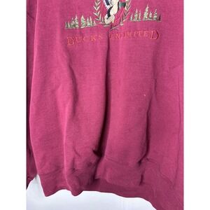 Vintage Ducks Unlimited Marathon Apparel Maroon Crewneck Mens XL Made in USA